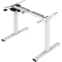 Furniture Legs Europe FLE - Hoogwaardig zit-sta bureau max 200 cm breed wit gepoedercoat elektrisch verstelbaar van 71 tot 120 cm