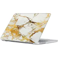 Mobigear Laptophoes geschikt voor Apple MacBook Air 15 Inch (2023-2026) Hoes Hardshell Laptopcover MacBook Case | Marble - Bruin - Model A2941 / A3114 / A3241 / A3448
