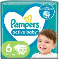 Pampers Active Baby – Maat 6 - Luiers - 13‑18 kg - 32 Stuks