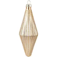 Clayre & Eef Kerstbal Overig Ø 5x15 cm Goudkleurig Glas Kerstballen