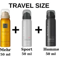 RITUALS - Combi Set - Travel Shower Gels - Sport 50 ml + Homme 50 ml + Mehr 50 ml - 3X 50 ml = 150 ml - Douche gels - Doucheschuim - Travel size