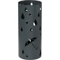 HOMCOM -Schirmhalter-Stahl-Ø17 x 41H cm-Dunkelgrau