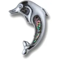 BERK Broche dolfijn met paua schelp