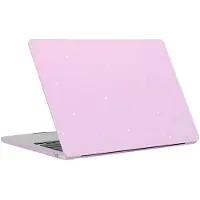Mobigear Laptophoes geschikt voor Apple MacBook Air 13 Inch (2022-2026) Hoes Hardshell Laptopcover MacBook Case | Sparkling Cream - Paars - Model A2681 / A3113 / A3240 / A3449