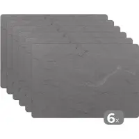 KitchenYeah Placemat - Graniet - Stenen - Grijs - Textuur - 45x30 cm - Onderleggers placemat - Decoratie keuken
