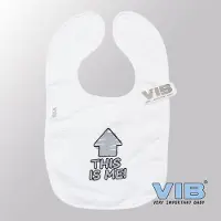 Vib - Slabbetje Luxe velours - This is Me! (Wit) - Babykleertjes - Slabbetjes - zwangerschap aankondiging - baby aankondiging