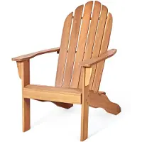 Costway Adirondack stoel, tuinstoel van acaciahout, tuinstoel, Adirondack stoel voor tuin, terras, draagvermogen 160 kg (natuur)