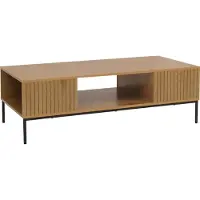 Mendler TV-rek -O39, TV-standaard TV-tafel lowboard TV-kast plank, melamine MDF 39x120x60cm ~ naturel