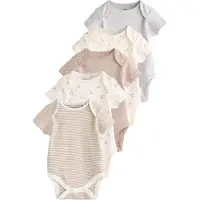 Next Rompertje/body beige / ecru / donkerbeige / lichtgrijs