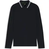 BOSS Plisy 10266738 Green Lange Mouw Poloshirt