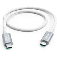 Hama , complete kabel, 1,5 meter, USB-C, USB-C, USB 3.2 Gen 2 (3.1 Gen 2), 10 Gbit/s, wit