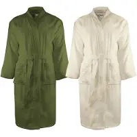 The One Towelling Luxe Badjas - 100% Katoen Crème / S/M