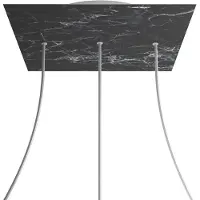 Creative Cables Kroq403lf104 Xxl Rose-one Square Marquina Marmeren Rozenset