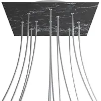 Creative Cables Kroq4012f104 Xxl Rose-one Square Marquina Marmeren Rozenset