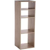 5 Five Opbergkast met 4 Planken - Houtkleur, 34,5 x 32 x 100,5 cm