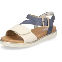 Rieker damessandaal blauw crème
