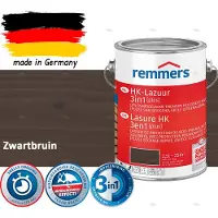 Remmers HK Lazuur 3-in-1 [plus] Zwartbruin - Premium Houtbeits voor Buiten | Transparant, Sneldrogend, Oplosmiddelarm | 2,5Liter