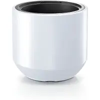 Prosperplast Plantenpot/bloempot Sevilla - buiten/binnen - kunststof - wit - D47 x H46 cm - met binnenpot