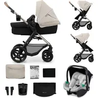 Kinderkraft Combinatie kinderwagen Moov 2 3-in-1, kleur: Moonlight Grey - met schuimwielen