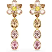 Swarovski Oorbellen 'Idyllia' geel / goud / rosé / transparant