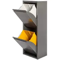 Wellhome Metal 2-compartiment Afval- En Recyclingbak 34l