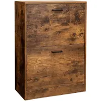 Vasagle Schoenenkast met 2 kleppen, Vintage bruin