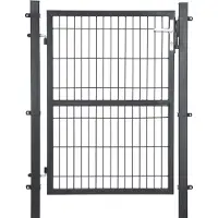 Songmics Gegalvaniseerde stalen tuinpoort, Grijs