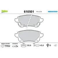 Valeo 610501 Remblokken
