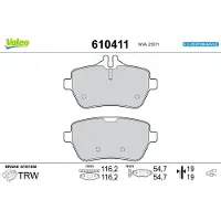 Valeo 610411 Remblokken