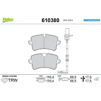 Valeo 610380 Remblokken