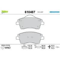 Valeo 610487 Remblokken