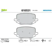 Valeo 610531 Remblokken