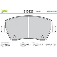 Valeo 610320 Remblokken