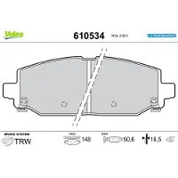 Valeo 610534 Remblokken