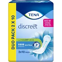 Tena Discreet Extra verbanden - 2 x 10 stuks - voor urineverlies (incontinentie)