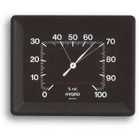 TFA-Dostmann TFA Hygrometer Analoog Zwart 10x8cm Zilver zilver Metaal
