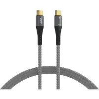 Efbe-Schott USB-C-kabel 100W PD 3.0 5A E-Marker-chip 0,5 m grijs, gouden contacten textielcoating