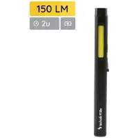 Technik LED Zaklamp Oplaadbaar - 3 Standen o.a. Met UV Stand - 150 Lumen - Inclusief USB C Oplaadkabel - 50 Meter Zicht