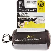 Cocoon - TravelSheet Silk / Cotton - Reisslaapzak 220 x 90 cm, wit/grijs