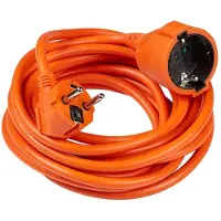 Technik Verlengsnoer 5 meter - H05VV-F - 3x1.5mm² - Geaard - Oranje