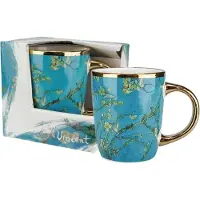 Matix Koffiekopjes set van 2 - Amandelbloesem - Van Gogh - Koffiekopjes met oor 150 ml - Hollandse cadeautjes - Nederland cadeau - Koffiekopjes met oor