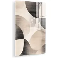 MuchoWow Glasschilderij 120x180 cm - Schilderij acrylglas - Grillige vormen - Subtiele overgangen - Dynamisch - Foto op glas - Muurdecoratie woonkamer - Wanddecoratie slaapkamer - Schilderijen