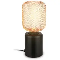 Briloner Nachtkastlamp - nachtlampje Rist, zwart, Woon-/ Eetkamer, metaal, Modern, Tafellamp