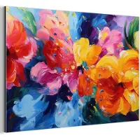 MuchoWow Aluminium schilderij 30x20 cm - Wanddecoratie metaal - Golvend - Energie - warm - Metalen muurdecoratie woonkamer - Decoratie industrieel - Foto op dibond - Industriële accessoires slaapkamer