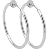 Charme Bijoux Clip oorringen- 4 cm- Zilverkleur- geen gaatje-
