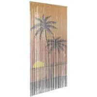 vidaXL Insectengordijn 100x220 cm bamboe palmboom print