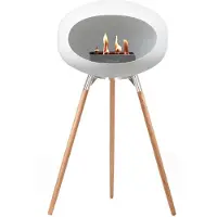 Le Feu Ground Wood Haard Bio Ethanol - Wit/Oak Soaptreated