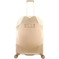 Elle - Diamond | Harde Koffer / Trolley / Reiskoffer - 76.5 cm (Large) - Taupe - Taupe / Large