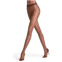 Falke Seidenglatt eenkleurig materiaal transparant 15 DEN panty dames bruin - maat S-M