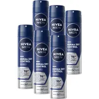 Nivea MEN Derma Control Anti-transpirant Deodorant Spray - 96u* zweet- en geurbescherming - Voordeelverpakking - 6x 150ml